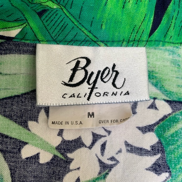 Byer California Tie-Front Floral Crop - Picture 3 of 4